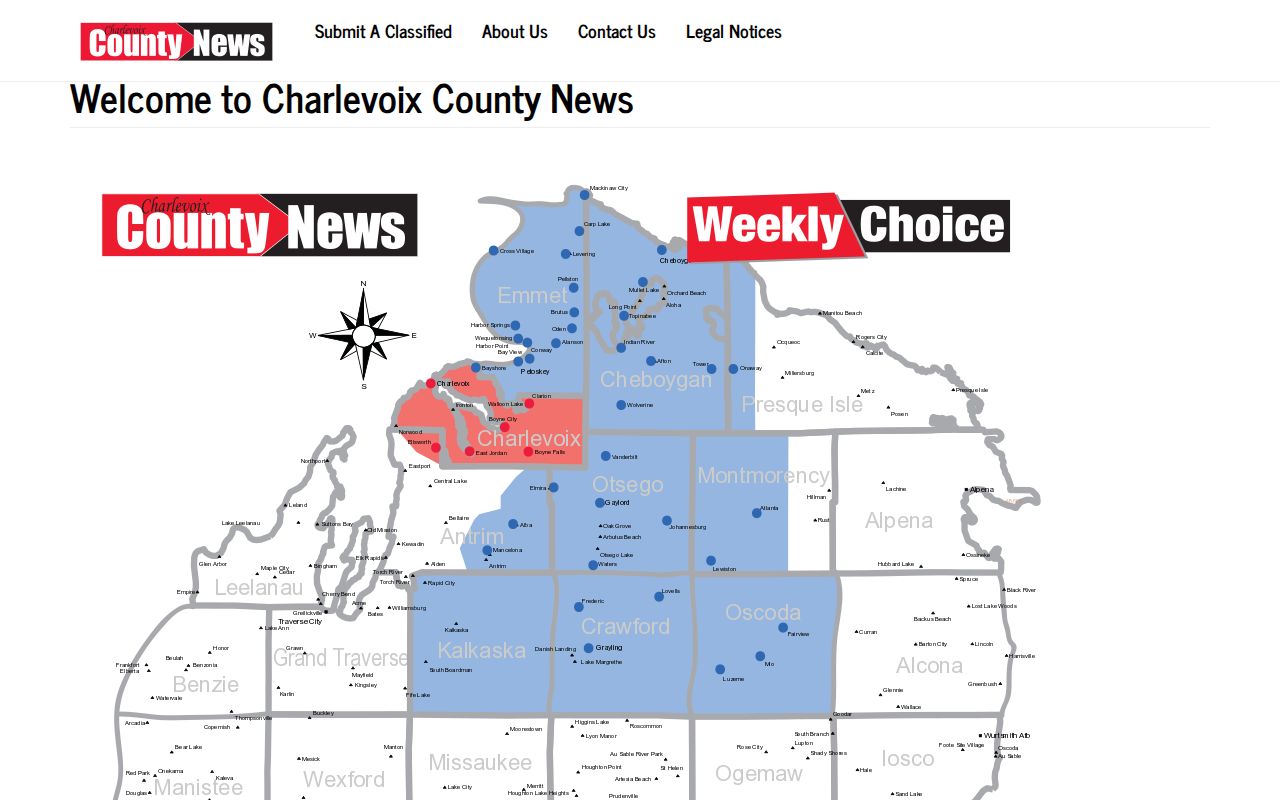 Charlevoix County News site reviewed for police blotter coverage